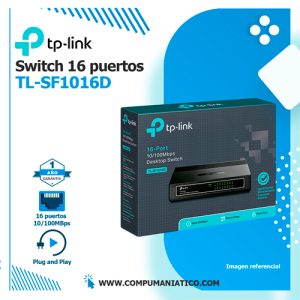 Switch 16 puertos | 10/100Mbps | TP-Link (TL-SF1016D)
