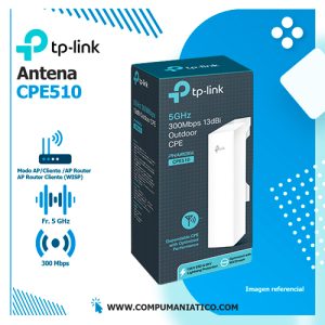 CPE de Exterior de 13dBi en 5GHz a 300Mbps | TP-LINK (CPE510)