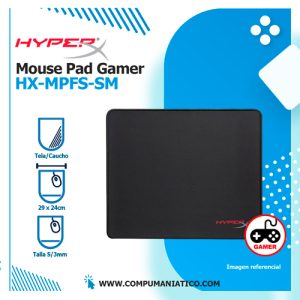 Mouse Pad Gaming Tela, Caucho, Negro | Talla S | HyperX Fury S Pro (HX-MPFS-SM)