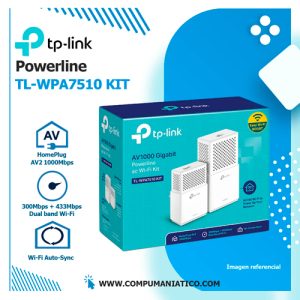 KIT de Adaptadores Powerline Gigabit | AV1000 | TP-Link (TL-WPA7510KIT)